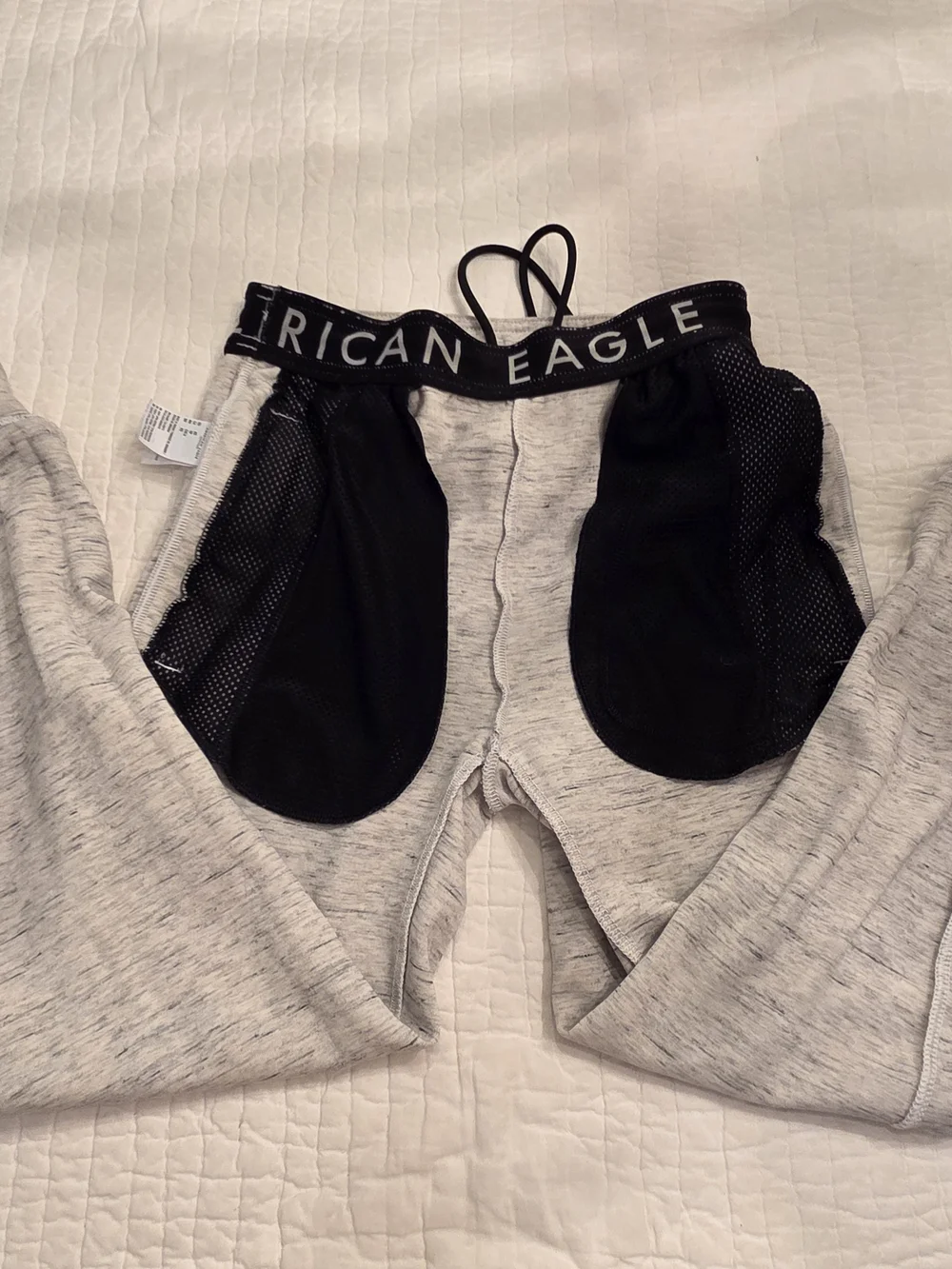 American Eagle Kids Grey Knit Jogger Pants with Black Accents Size XS
